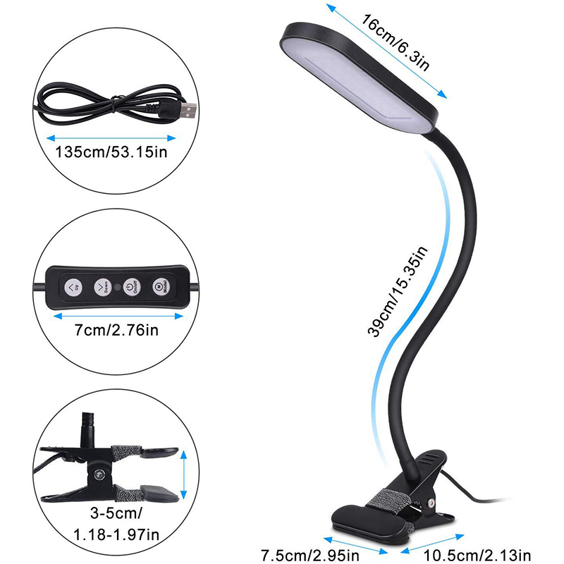 Nadawa Babban Clip High Power Super Bright LED Desk fitila